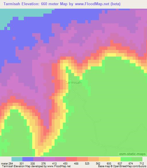 Tarmisah,Libya Elevation Map