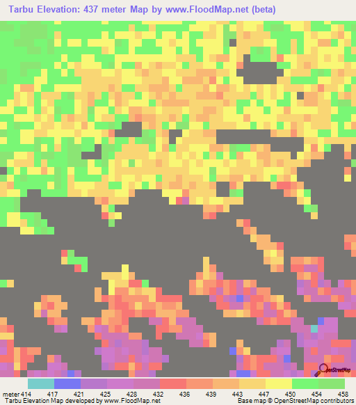 Tarbu,Libya Elevation Map