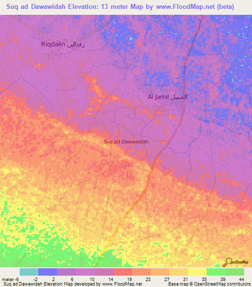 Suq ad Dawawidah,Libya Elevation Map