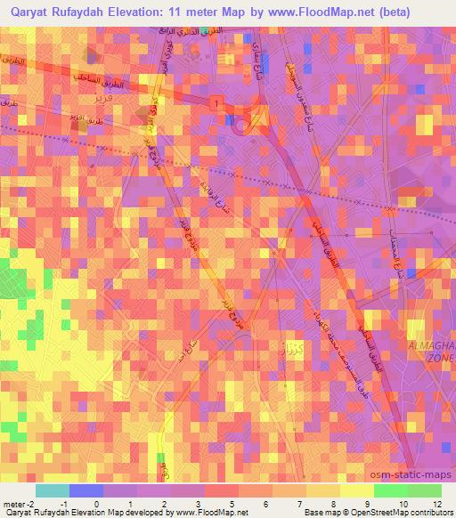 Qaryat Rufaydah,Libya Elevation Map