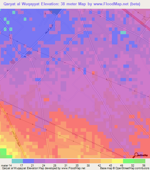 Qaryat al Wuqayyat,Libya Elevation Map