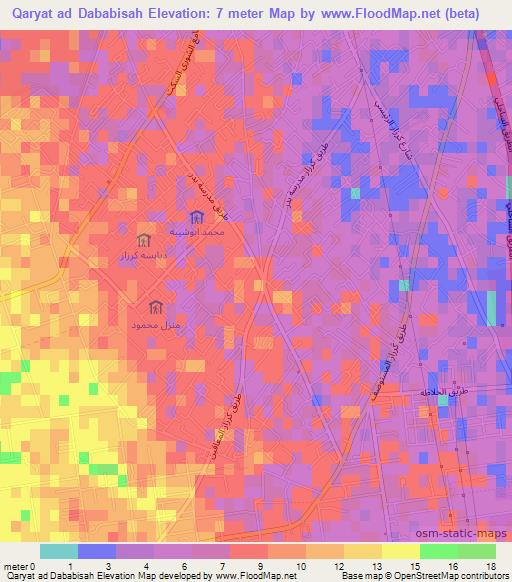 Qaryat ad Dababisah,Libya Elevation Map