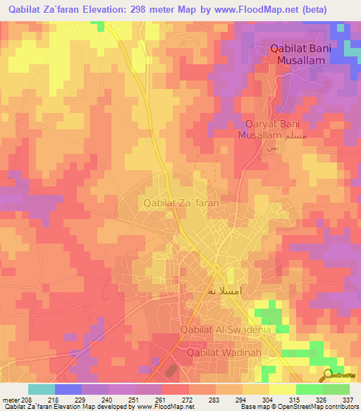 Qabilat Za`faran,Libya Elevation Map