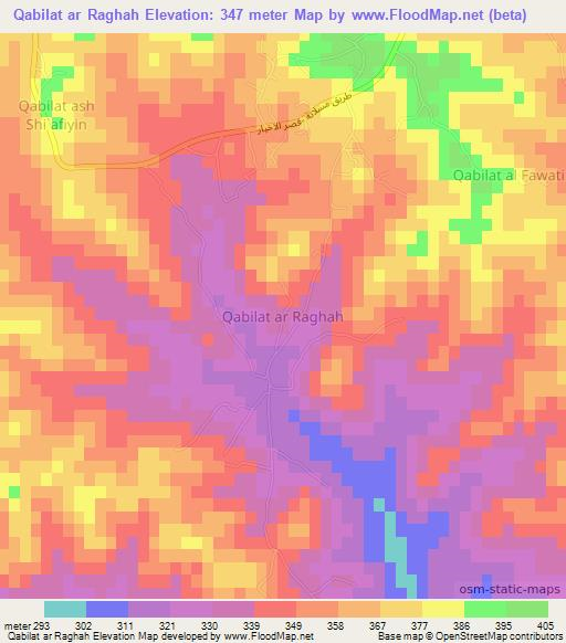 Qabilat ar Raghah,Libya Elevation Map