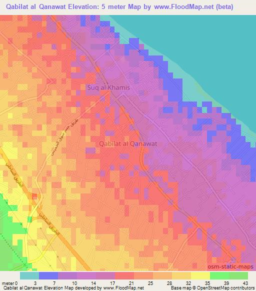 Qabilat al Qanawat,Libya Elevation Map