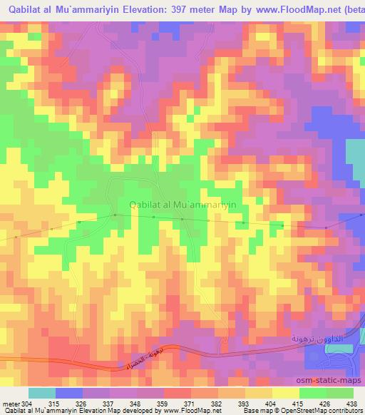 Qabilat al Mu`ammariyin,Libya Elevation Map