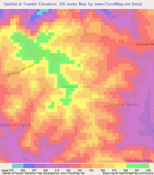 Qabilat al Fawatir,Libya Elevation Map