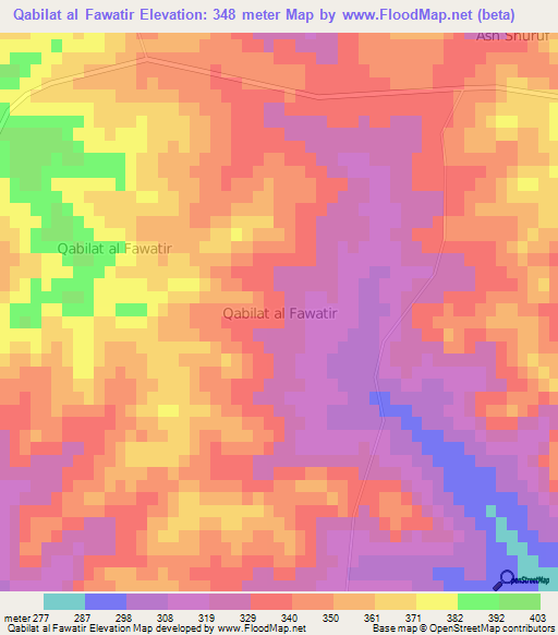 Qabilat al Fawatir,Libya Elevation Map