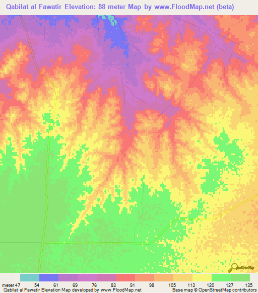 Qabilat al Fawatir,Libya Elevation Map