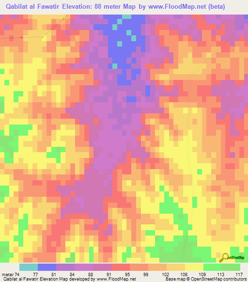 Qabilat al Fawatir,Libya Elevation Map