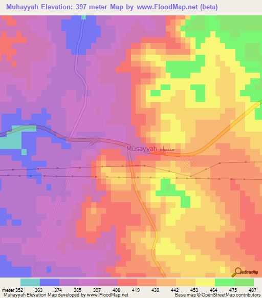 Muhayyah,Libya Elevation Map