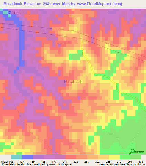 Masallatah,Libya Elevation Map