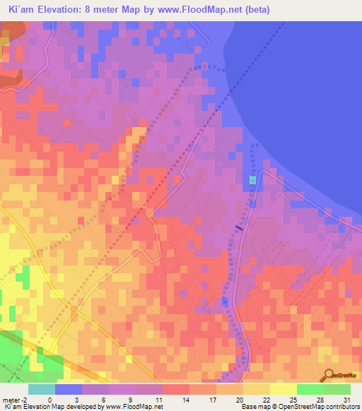 Ki`am,Libya Elevation Map