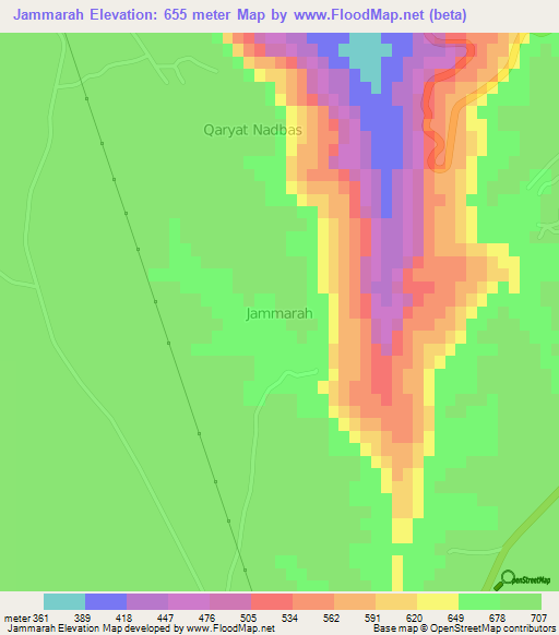 Jammarah,Libya Elevation Map