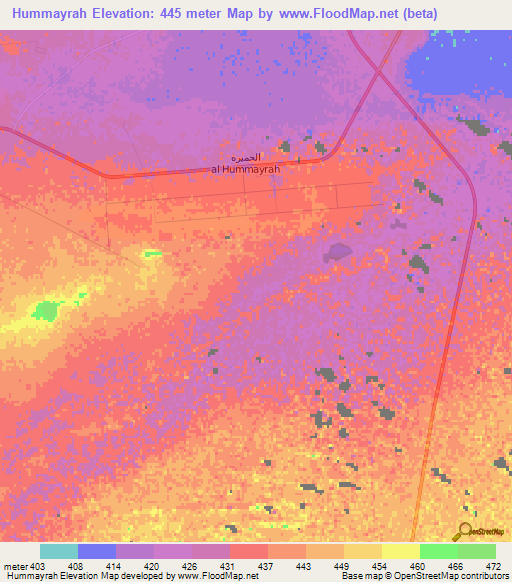 Hummayrah,Libya Elevation Map