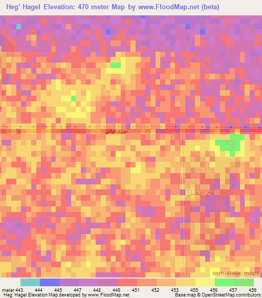 Heg' Hagel,Libya Elevation Map