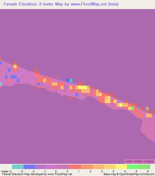 Farwah,Libya Elevation Map