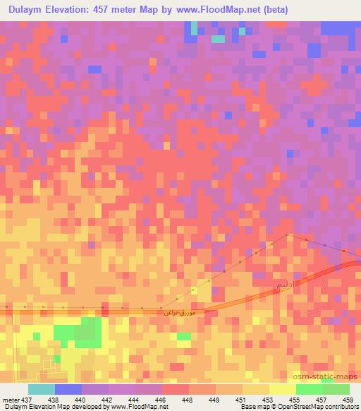 Dulaym,Libya Elevation Map