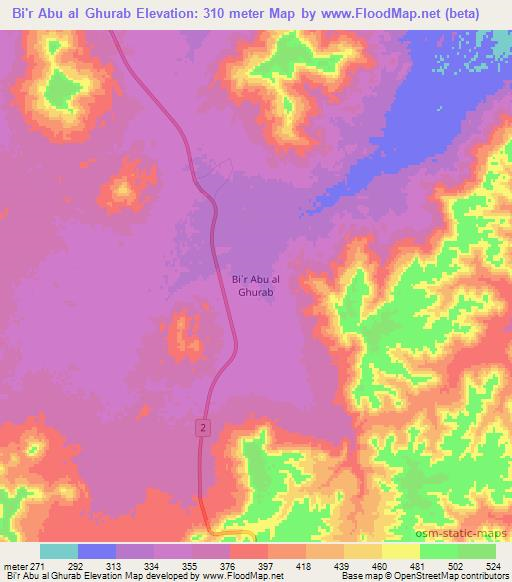 Bi'r Abu al Ghurab,Libya Elevation Map