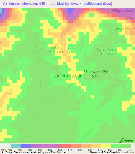 Az Zurqan,Libya Elevation Map