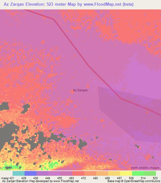 Az Zarqan,Libya Elevation Map