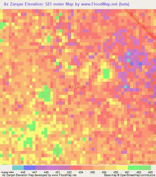 Az Zarqan,Libya Elevation Map