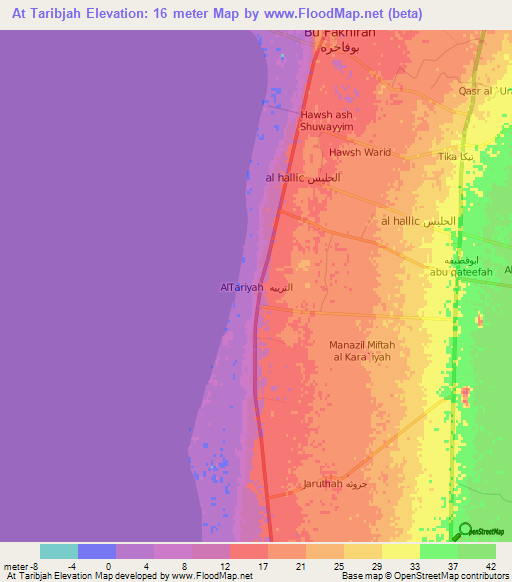 At Taribjah,Libya Elevation Map