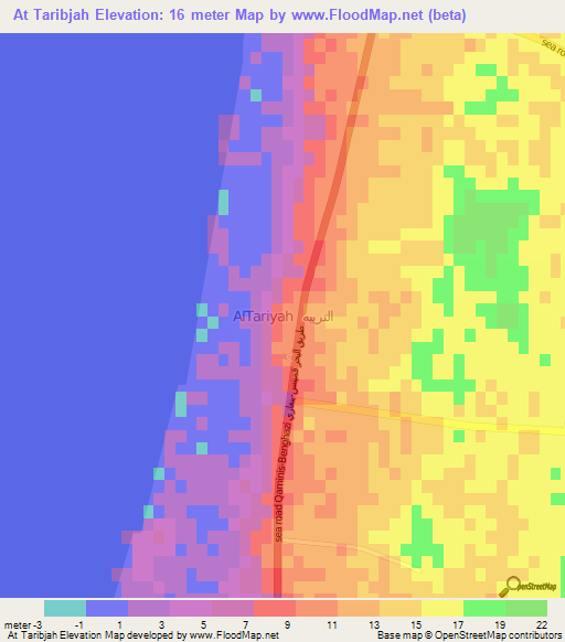 At Taribjah,Libya Elevation Map