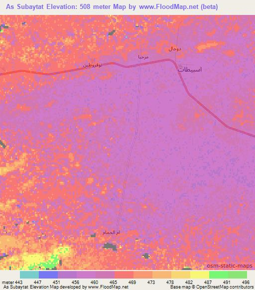 As Subaytat,Libya Elevation Map