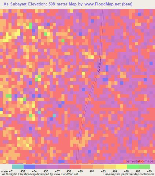 As Subaytat,Libya Elevation Map