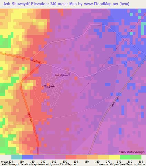 Ash Shuwayrif,Libya Elevation Map