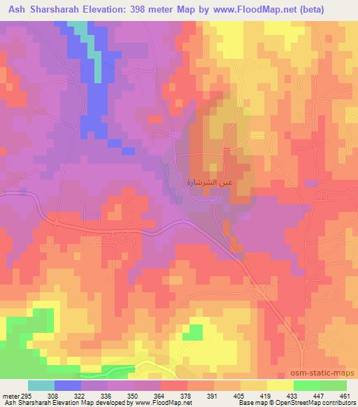 Ash Sharsharah,Libya Elevation Map