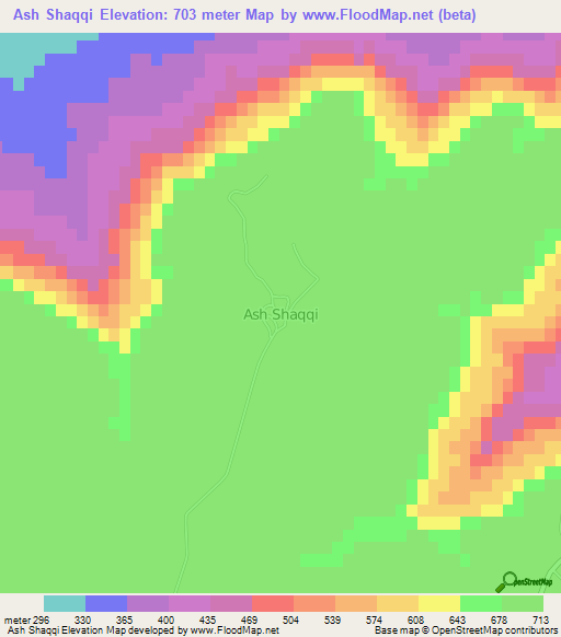 Ash Shaqqi,Libya Elevation Map