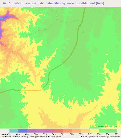 Ar Ruhaybat,Libya Elevation Map