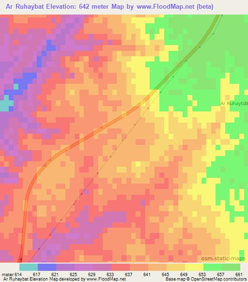 Ar Ruhaybat,Libya Elevation Map