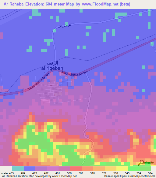 Ar Raheba,Libya Elevation Map