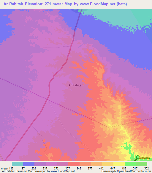 Ar Rabitah,Libya Elevation Map