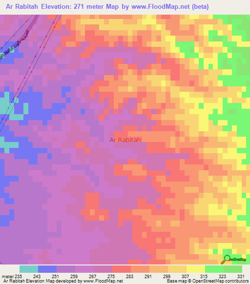 Ar Rabitah,Libya Elevation Map