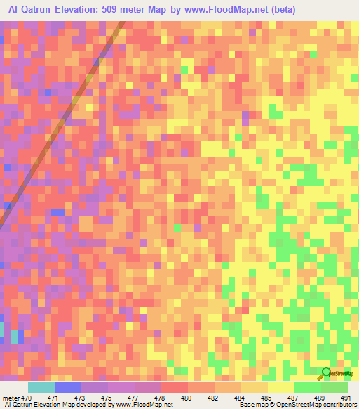 Al Qatrun,Libya Elevation Map