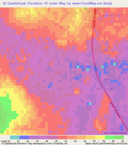 Al Qaddahiyah,Libya Elevation Map