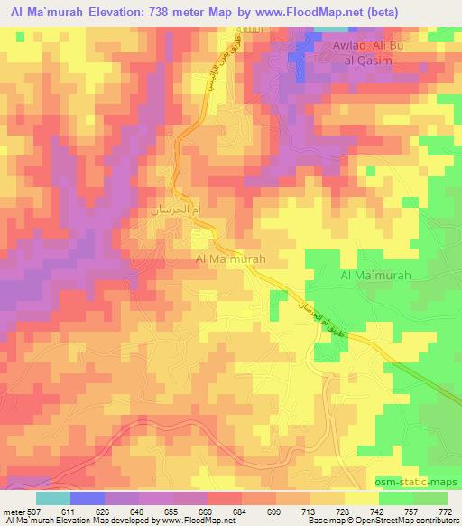 Al Ma`murah,Libya Elevation Map