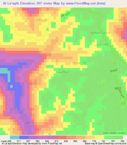 Al La`aqib,Libya Elevation Map