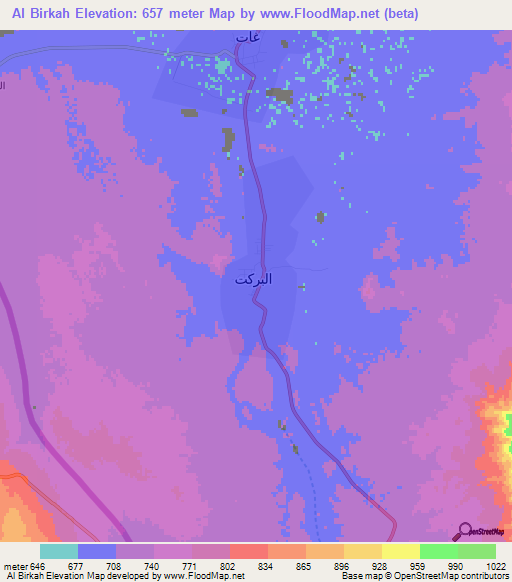 Al Birkah,Libya Elevation Map