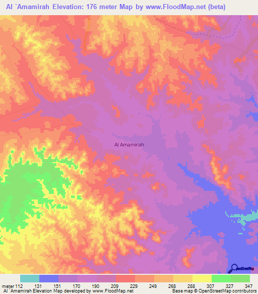 Al `Amamirah,Libya Elevation Map