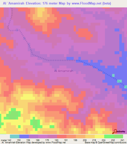 Al `Amamirah,Libya Elevation Map