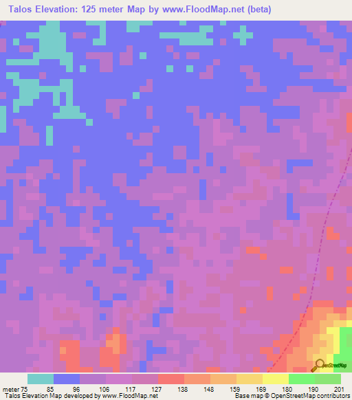 Talos,Liberia Elevation Map