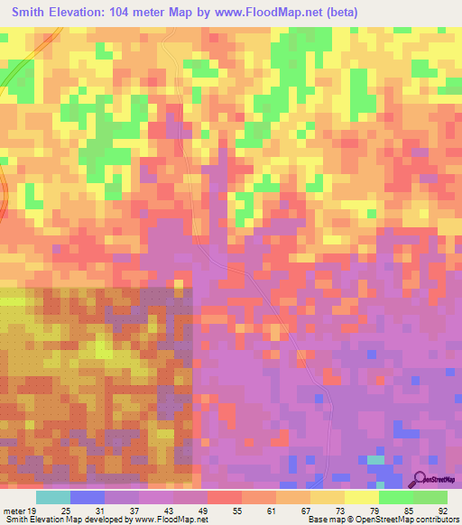 Smith,Liberia Elevation Map