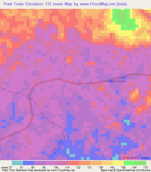 Pratt Town,Liberia Elevation Map