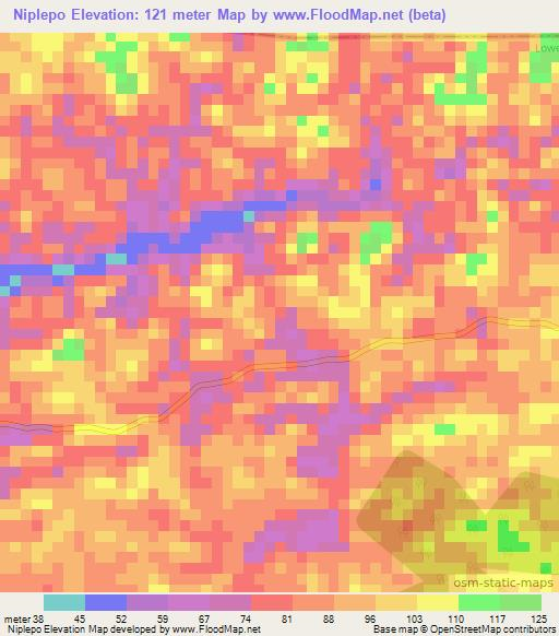 Niplepo,Liberia Elevation Map