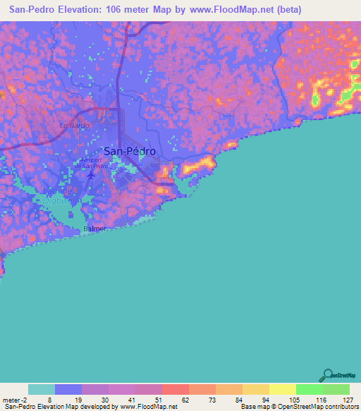 Elevation Of San-pedro,ivory Coast Elevation Map, Topography, Contour